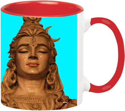 

Ashvah Jai Bhole ki Ceramic Mug(350 ml), Red