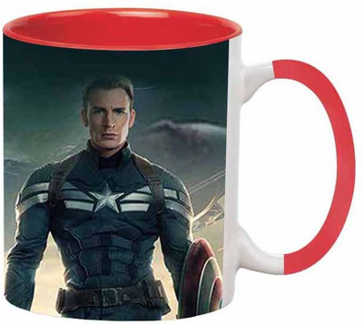 

Ashvah Captain America Civil War 1634 Ceramic Mug(350 ml), Red