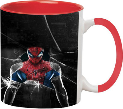 

Ashvah SpiderMan 1542 Ceramic Mug(350 ml), Red