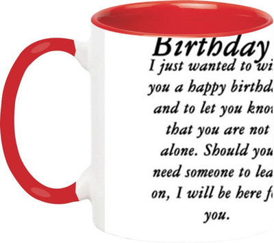 

Ashvah Happy Birthday 1592 Ceramic Mug(350 ml), Red