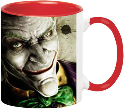 

Ashvah Joker 1585 Ceramic Mug(350 ml), Red