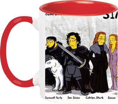 

Ashvah Game of Thrones Ceramic Mug(350 ml), Red