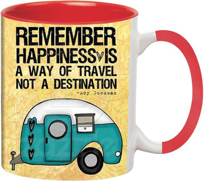

Ashvah Quotes About Life Ceramic Mug(350 ml), Red