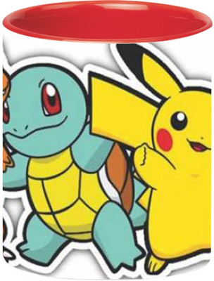 

Ashvah Pikachu Cartoon 1491 Ceramic Mug(350 ml), Red