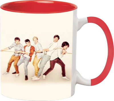 Ashvah Friends Forever 1595 Ceramic Mug(350 ml), Red