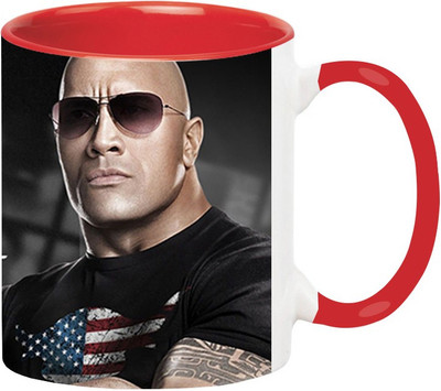 

Ashvah The Rock 1653 Ceramic Mug(350 ml), Red