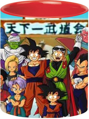 

Ashvah Dragon Ball Z Cartoon 1504 Ceramic Mug(350 ml), Red