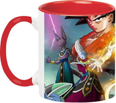 

Ashvah Dragon Ball Z Cartoon Ceramic Mug(350 ml), Red