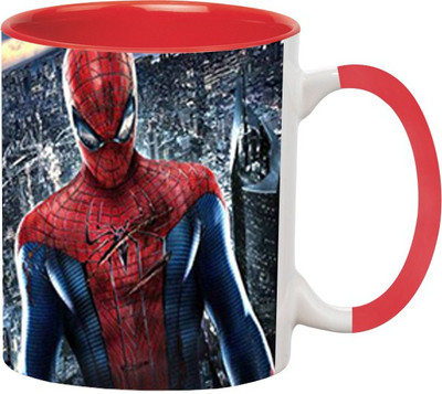 

Ashvah SpiderMan1605 Ceramic Mug(350 ml), Red