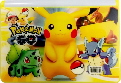 NeoTask Bookshelf Pokemon Multi Purpose Art Plastic Pencil Box(Set of 1, Yellow)