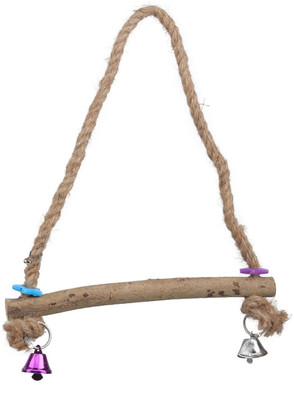 

SRI Bird Hanging Entertaining Toy (Small, Multicolor) Wooden Stick For Bird