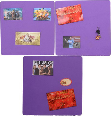 

ABV Traders ABV Equitable Photo Display Pin Up Board/ Trendy Wall Hanging for Office and Home (1.5X1.5 Ft) Foam Bulletin Board (Purple)-Pack of 3 Pin up Board Bulletin Board(Purple)