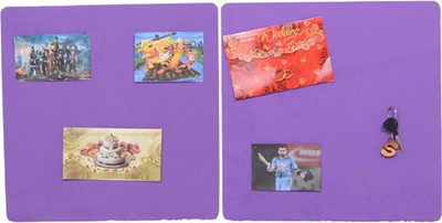 

ABV Traders ABV Equitable Photo Display Pin Up Board/ Trendy Wall Hanging for Office and Home (1.5X1.5 Ft) Foam Bulletin Board (Purple)-Pack of 2 Pin up Board Bulletin Board(Purple)