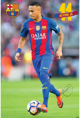 

FCB Mini Poster Neymar JR 15 Paper Print(18 inch X 12 inch)