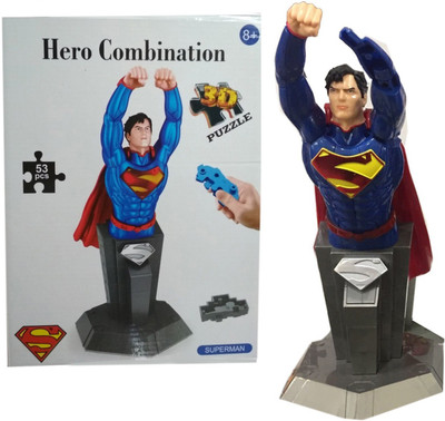 HALO NATION SuperMan 3D Puzzle Block Set for Kids(53 Pieces)