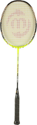 

Maspro Ultra carbon 6000 Yellow, White Strung Badminton Racquet(G4 - 3.25 Inches, 350 g), White;yellow