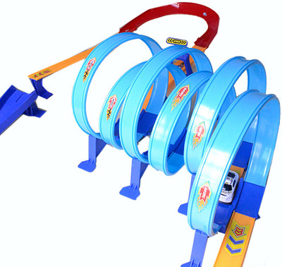 

VShine 360º Crazy Jump in The Fire Track Set with SIX Crazy Huge 360º and Pull Back Car(Multicolor)