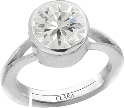 CLARA Zircon 9.3cts or 10.25ratti Adjustable Ring For WOMEN Sterling Silver Cubic Zirconia Ring