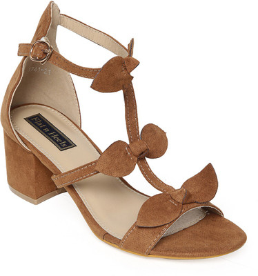 

Flat n Heels Women Tan Heels