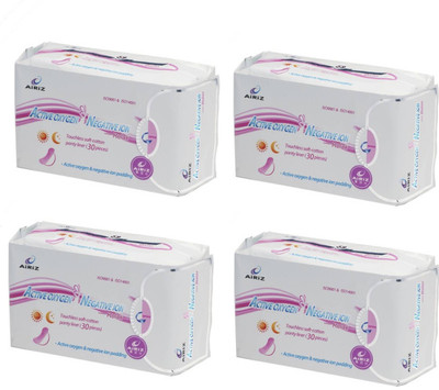 

Tiens Airiz Active Oxygen and Negative Ion -Relax Touchless soft-cotton ( 120 Pieces ) Pantyliner(Pack of 4)