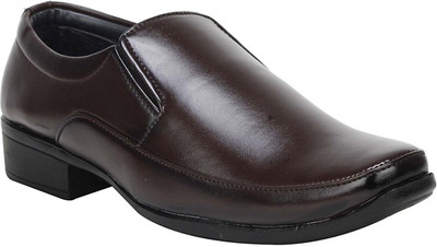 Wenzel Men's Formal Leather Shoes Slip On For Men(Brown) Wenzel Men's Formal Leather Shoes Slip On For Men(Brown)