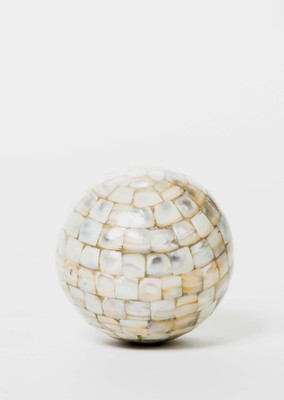 

Sammsara Mother of Pearl Decorative Sphere Decorative Showpiece - 5 cm(Stoneware, Gold, Silver)