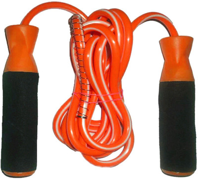 

HAWKISH HAWKISH FOAM HANDLE SKIPPING ROPE FOR GYM EXRCISE Freestyle Skipping Rope(Orange, Length: 305 cm)
