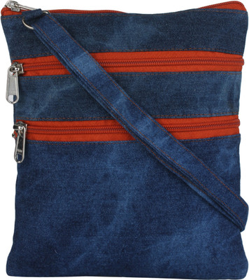 

K London Women Casual Blue Denim Sling Bag