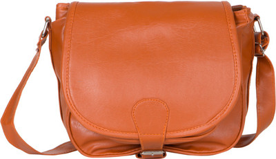 

velina Men & Women Formal Orange Leatherette Shoulder Bag