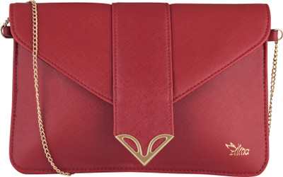 

Ilina Women Evening/Party Red PU Sling Bag
