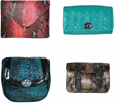 

MODA DESIRE Women Casual Multicolor Leatherette Clutch