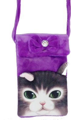

kd collections Girls Casual Purple Velvet Sling Bag