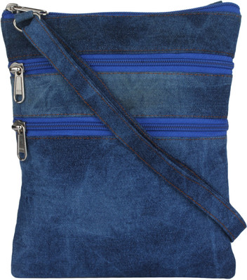 

K London Women Casual Blue Denim Sling Bag