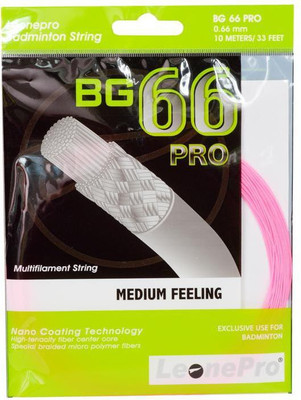 

LEONEPRO BG 66 PRO 0.66 Badminton String - 33 ft(Pink)