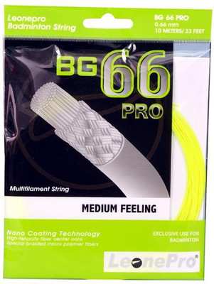 

LEONEPRO BG 66 PRO 0.66 Badminton String - 33 ft(Yellow)