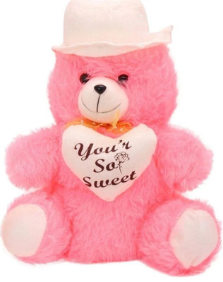 

Kashish Trading Company Withe Cap & Pink Teddy Bear (45 Cm ) - 18 inch(Pink)