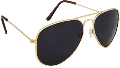 Flier Aviator Sunglasses(For Men & Women, Black)