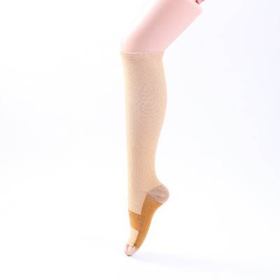 

Lumino Cielo Copper Compression Socks offers ankle support, Calf Support, Relief from Varicose Veins (SKIN COLOR)(Beige, Beige;copper