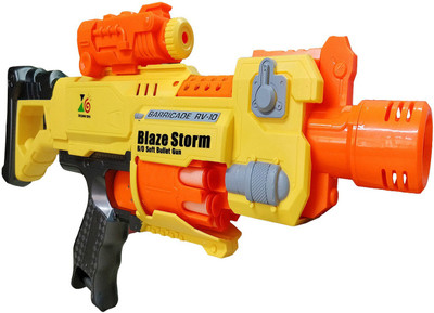 

GRAPPLE DEALS Battery Operated Blazde Storm Soft Bullet Gun Toy Accessory Foam Bullets and Suction Darts For Kids(Multicolor)