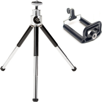 

ReTrack Adjustable Mini Mobile Phone Camera Stand Clip Bracket Holder Tripod(Dark Black, Supports Up to 500 g)
