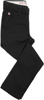 U.S. POLO ASSN. Slim Fit Boys Black Trousers