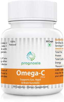 

prognosishealthcare Omega-C Plus Vegan Omega-3 DHA, 500mg DHA, 30 Veg Caps(600 mg)
