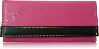 

SN LOUIS Women Casual Black, Pink Artificial Leather Wallet(5 Card Slots)