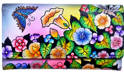 

Niyaro Women Multicolor Genuine Leather Wallet(10 Card Slots), Multi