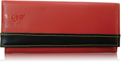 

SN LOUIS Women Formal Black, Red Artificial Leather Wallet(5 Card Slots)