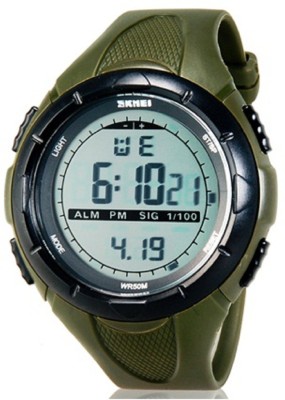 Skmei Sports Digital Grey Dial with Stopwatch, Alarm - ArmyGreen for Men & Boys Watch  - For Men   Watches  (Skmei)