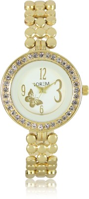 LOREM LR203 New Designer Golden Metal Bracelet Watch  - For Women   Watches  (LOREM)