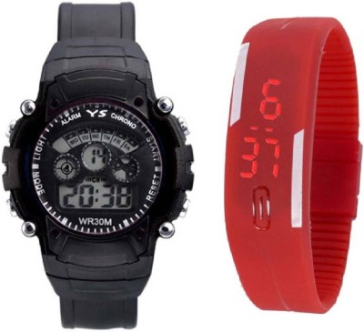 SPINOZA N01K047 black kid with red slim Watch  - For Boys & Girls   Watches  (SPINOZA)