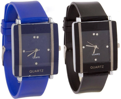 SPINOZA Glory Blue and Black square shape simple and professional women Watch  - For Girls   Watches  (SPINOZA)