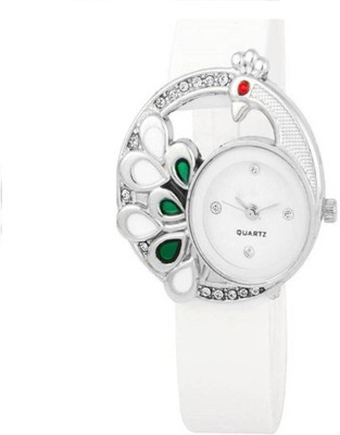 View Radhika fab DESIGNER WHITE PEACOCK DIAL WATCH Watch  - For Women Wrist Watches Price Online(Radhika fab)